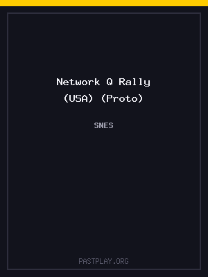 Network Q Rally (USA) (Proto) cover art