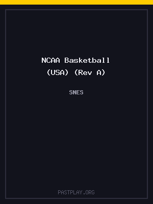 NCAA Basketball (USA) (Rev A) cover art