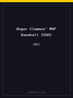 Roger Clemens’ MVP Baseball (USA) cover art