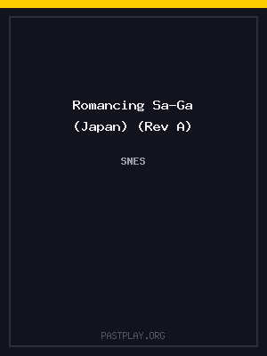 Romancing Sa-Ga (Japan) (Rev A) cover art