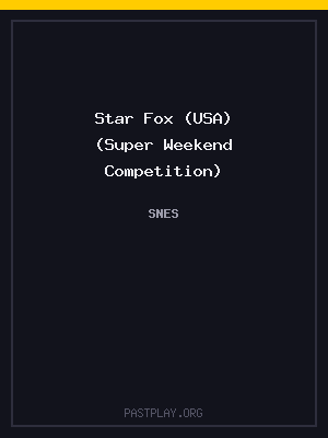 Star Fox (USA) (Super Weekend Competition) cover art