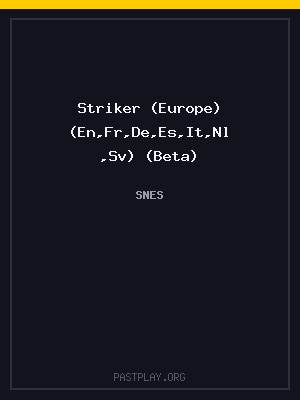 Striker (Europe) (En,Fr,De,Es,It,Nl,Sv) (Beta) cover art