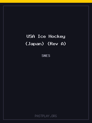 USA Ice Hockey (Japan) (Rev A) cover art