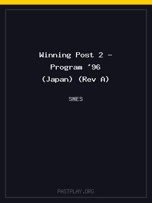 Winning Post 2 – Program ’96 (Japan) (Rev A) cover art