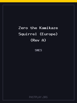 Zero the Kamikaze Squirrel (Europe) (Rev A) cover art