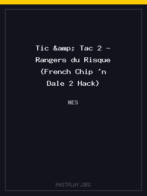 Tic & Tac 2 – Rangers du Risque (French Chip ‘n Dale 2 Hack) cover art