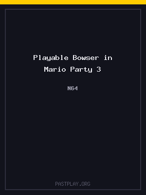 Playable Bowser in Mario Party 3 cover art