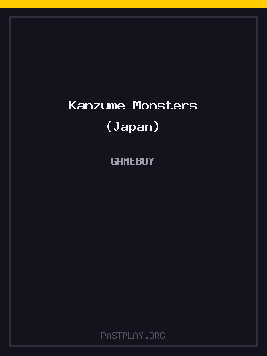 Kanzume Monsters (Japan) cover art