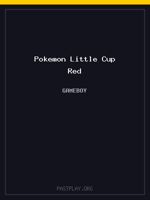 Pokemon Little Cup Red cover art