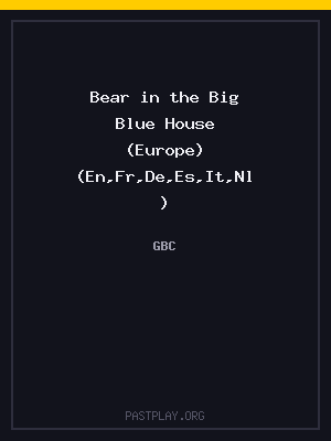 Bear in the Big Blue House (Europe) (En,Fr,De,Es,It,Nl) cover art