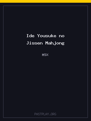 Ide Yousuke no Jissen Mahjong cover art