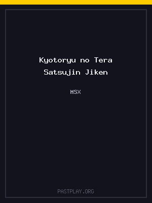 Kyotoryu no Tera Satsujin Jiken cover art