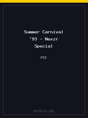 Summer Carnival ’93 – Nexzr Special cover art