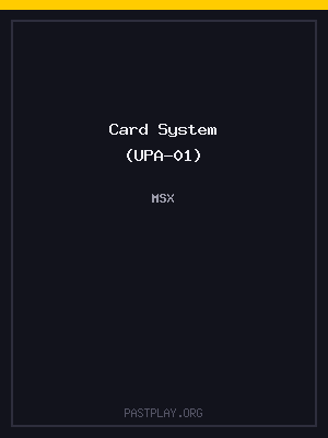 Card System (UPA-01) cover art