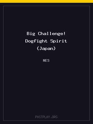 Big Challenge! Dogfight Spirit (Japan) cover art