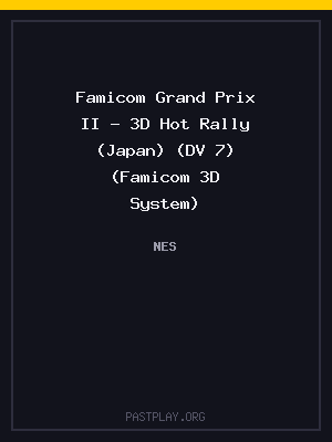 Famicom Grand Prix II – 3D Hot Rally (Japan) (DV 7) (Famicom 3D System) cover art