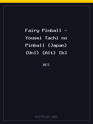 Fairy Pinball – Yousei Tachi no Pinball (Japan) (Unl) (Alt) [b] cover art