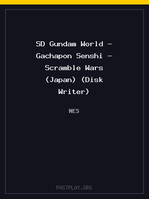SD Gundam World – Gachapon Senshi – Scramble Wars (Japan) (Disk Writer) cover art