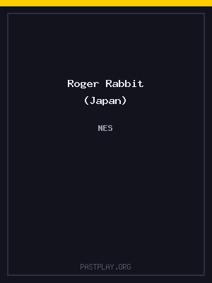 Roger Rabbit (Japan) cover art