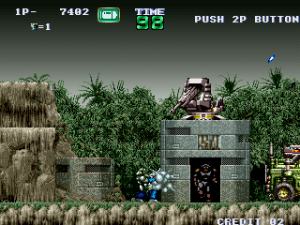 Gunforce Battle Fire Engulfed Terror Island World Imperfect Sound And Graphics
