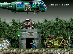 Gunforce Battle Fire Engulfed Terror Island Us Imperfect Sound And Graphics